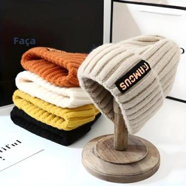 Imagem de Gorro Feminino Chique De Tricô Respirável E Elástico De Acrílico Para 