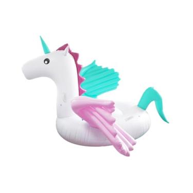Imagem de Bel - Boia Inflável Gigante Unicórnio com Asas Colorida