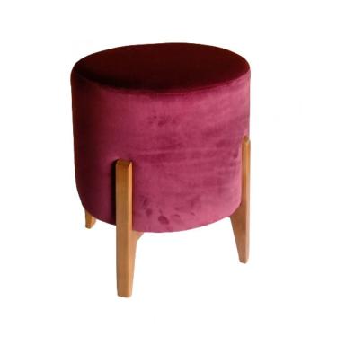 Imagem de Puff Redondo Luxo Várias Cores Pés Mel 0134