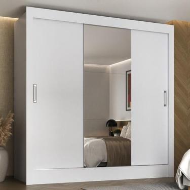Imagem de Guarda-roupa Casal 3 Portas Correr com Espelho Real - DiretoSim