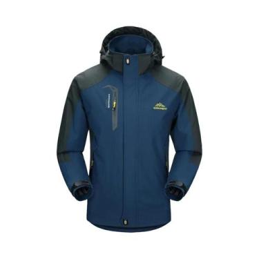 Imagem de Jaqueta Impermeável Masculina Para Caminhadas Preta TRVLWEGO Camping E