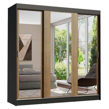 Imagem de Guarda Roupa Casal Reno 3 Portas de Correr de Espelho Madesa