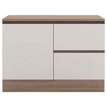 Imagem de Balcão De Cozinha 120cm Etna Carvalho Oak Off White - Poliman