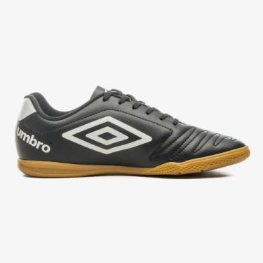 Imagem de Chuteira Futsal Class Umbro Unissex, Preto, Branco, 43, Unissex