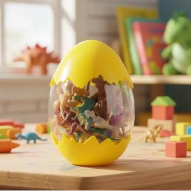 Imagem de Brinquedo Ovo De Dinossauro Surpresa 12 Dinossauros Polibrinq