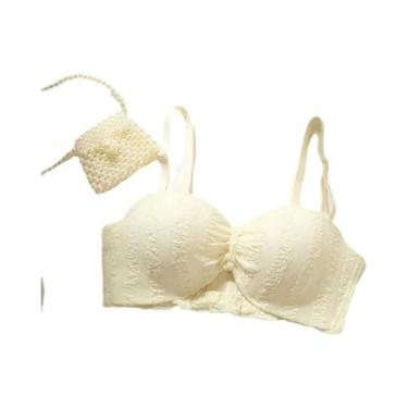 Imagem de Meia xícara de lingerie sem costura de renda espessada para mulheres c