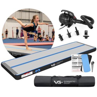 Imagem de Tapete Colchão Ginástica Inflável 5 Metros Com Bomba Elétrica Vg Plus 110V-Unissex