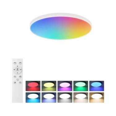 Imagem de Luminária De Teto RGB Com Controle Remoto, Moderna, LED, Para Sala De 