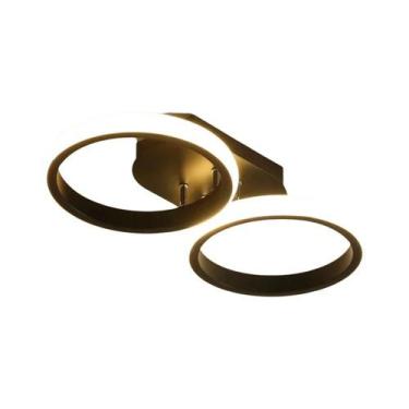 Imagem de Luminária De Teto LED Preta Moderna Minimalista Para Decoração De Casa