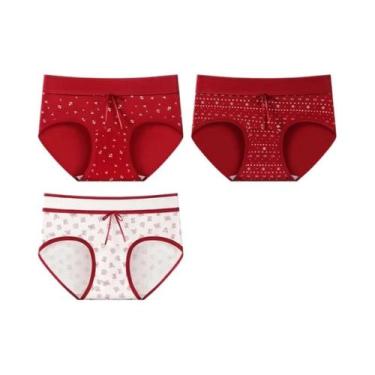 Imagem de Conjunto De Calcinhas De Algodão Para O Natal Feminino, Lingerie Sexy,