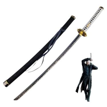 Imagem de Espada Katana Yamato Vergil Jogo Devil May Cry 5 em Aço Tsuba Dourada 