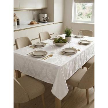 Imagem de Toalha de Mesa Jacquard Luxo  Elegante e Resistente  Várias Medidas  D