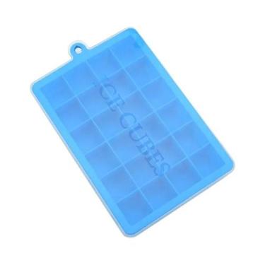 Imagem de Forma De Gelo De Silicone Com 24 Cavidades E Tampa Para Sorvete, Choco