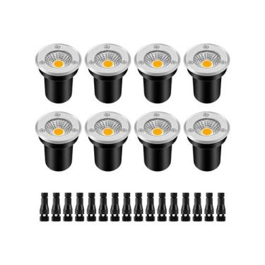 Imagem de Luzes de paisagem ZUCKEO LED Well Lights 3W 12V-24V IP67, pacote com 8
