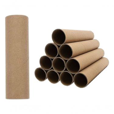 Imagem de Tubete de Papelão Tubete Papel 105MM X 1 POLEGADA Parede 2MM para Etiquetas e Filmes 100 Unidades Marrom