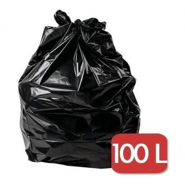 Imagem de Saco para Lixo Saco Lixo Preto Forte Super Reforçado 100L 70X90X0,08 C10 para Descarte...