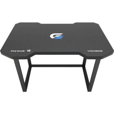 Imagem de Mesa Gamer Retangular Vickers [F002] Moderno MDF e Aço 120CM Preto, Azul