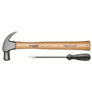 Imagem de Kit Martelo 25mm e Chave Fenda 1-8x3 para Construção Civil e Pequenos Reparos Tramontina