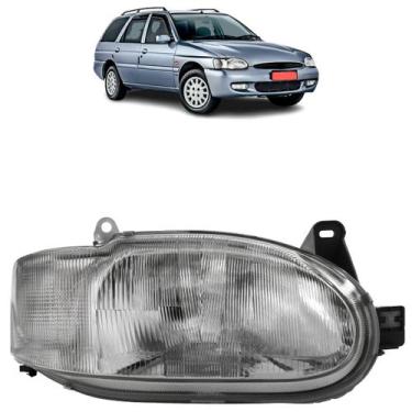 Imagem de Farol Dianteiro Escort Zetec 1997 A 2003 Máscara Cromada - Automotive 