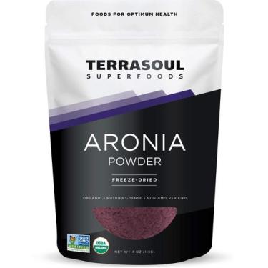 Imagem de Terrasoul Superfoods Pó Orgânico de Aronia, 113 g - Liofilizado, Antio