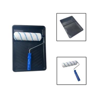 Imagem de Kit Pintura Bandeja Rolo Lã Garfo 23cm - Rayco