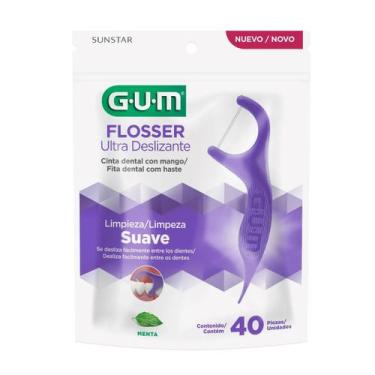 Imagem de Fio Dental  Haste Gum Flosser Ultra Deslizante 40 Unidades