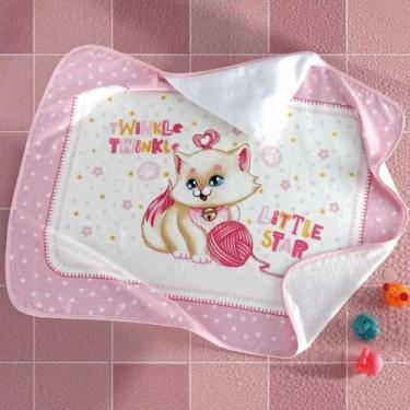 Imagem de Toalha Banho Bebê Veludo Com Capuz - Dohler, Gatinha Baby