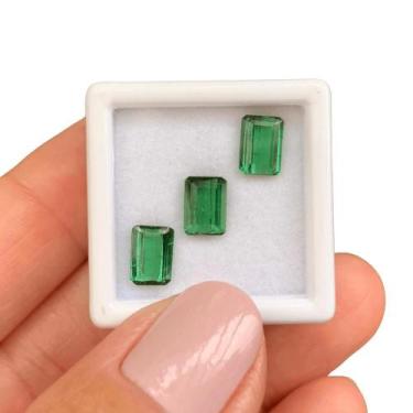 Imagem de Turmalina Verde Azulada Baguete SET 3,09ct - ENE2ESE