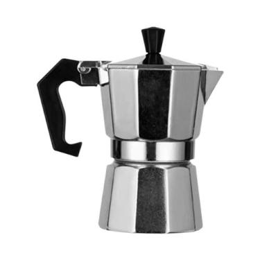 Imagem de Cafeteira Moka Clássica De Alumínio Para Fogão Com Peças De Reposição 