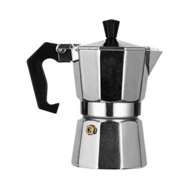 Imagem de Cafeteira Moka Clássica De Alumínio Para Fogão Com Peças De Reposição 