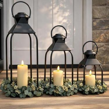 Imagem de Conjunto de Lanternas de Metal ZLFart para Velas 51cm 40cm 30cm
