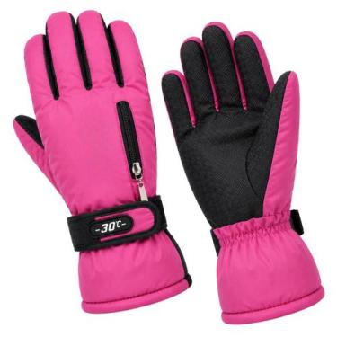 Imagem de Luva Forrada Térmica Impermeável Até -30C Premium (1 Par), Rosa, Adult
