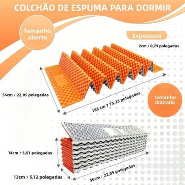 Imagem de Colchonete De Camping Ultralight De 2cm De Espessura, Dobrável, Em Pap