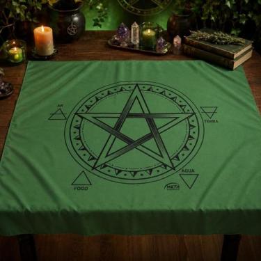 Imagem de A Legítima Toalha Pentagrama Jogo de Cartas 70x70 cm Verde - Meta Atac