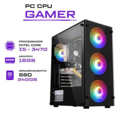 Imagem de Pc Computador Cpu Core I5 3470 Ssd 240gb + 16gb Memória Ram - CONECT-X