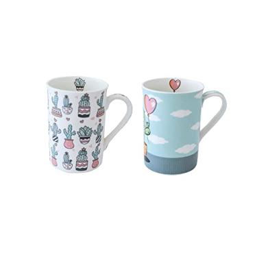 Imagem de Canecas 2 (duas) de porcelana Cactos