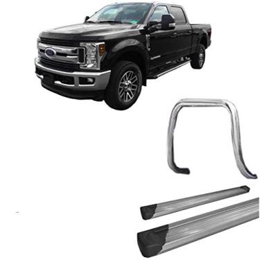 Imagem de Kit quebra mato s/barra+estribo plat aluminio prata F-250