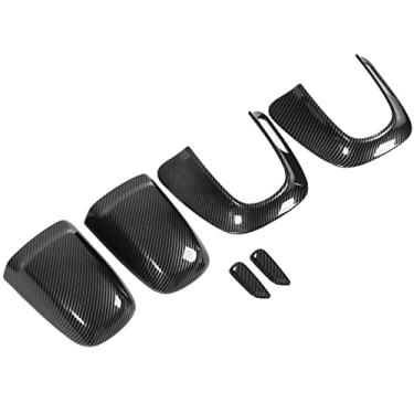 Imagem de Cobertura do encosto de cabeça, estrutura antienvelhecimento do encosto de cabeça em estilo de fibra de carbono