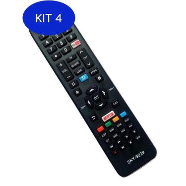 Imagem de Kit 4 Controle Remoto Tv Smart Semp Toshiba 49Sk6000 / Ct-6841