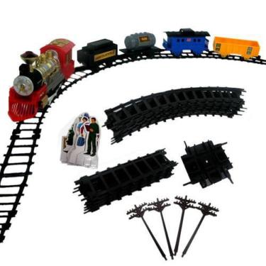 Trem de Brinquedo Super Locomotiva Expresso 14 Peças Braskit - GAMES &  ELETRONICOS