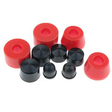 Imagem de #N/A 10 peças de buchas de caminhões longboard skate com conjunto de reconstrução de copos - vermelho 85AA