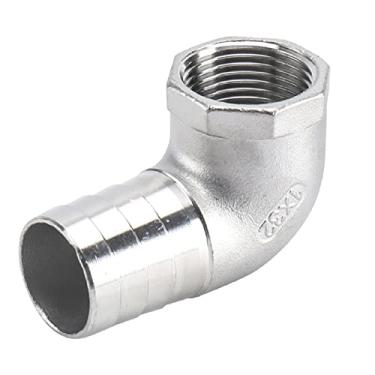 Imagem de Cotovelo de pagode de angulo reto de a?o inoxid¨¢vel 304 90 graus 1/2quot;?F¨ºmea para conector de farpa de rabo de mangueira 15mm / 20mm, farpa 15mm