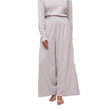 Imagem de Calça De Pijama Feminina Pantalona Em Ribana - Hering