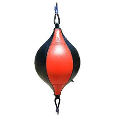 Imagem de Fansipro Esporte Fitness MMA Boxe Punching Speed Training Ball Hanging Pear Bag Exercício, 25 x 18 (cm), cabo preto+vermelho