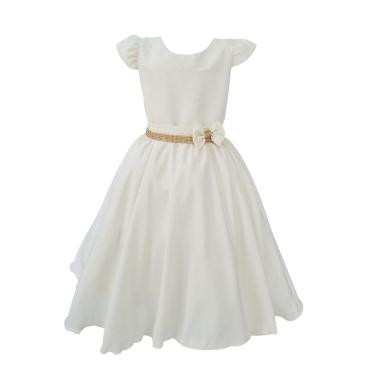 Imagem de Vestido Casual Off White Infantil Daminha Primeira Comunhão