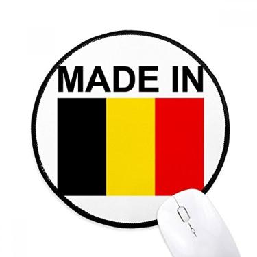 Imagem de DIYthinker Feito na Bélgica Country Love Mouse Pad Desktop Office Tapete redondo para computador