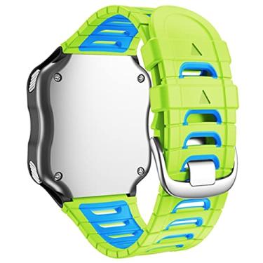 Imagem de HAZELS Pulseira de silicone para Garmin Forerunner 920XT Pulseira de relógio esportivo de corrida ciclismo de natação treinamento (cor: verde azul)
