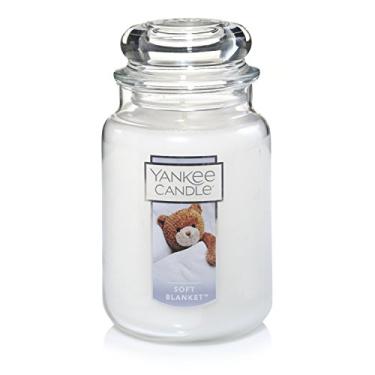 Imagem de Yankee Candle Manta macia perfumada, clássica 623 g grande frasco único pavio vela única, mais de 110 horas de tempo de queima