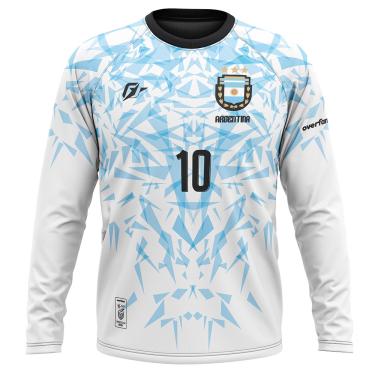 Imagem de Camiseta Manga Longa Filtro uv Argentina Copa Tri Campeã