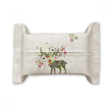 Imagem de Bolsa de linho de algodão com estampa de floco de neve para lenços faciais